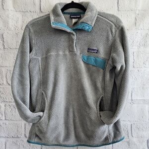 Patagonia Gray Re-Tool Snap Fleece Pullover Jacket Medium